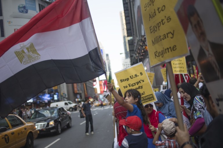 File -Egypt protests in the US