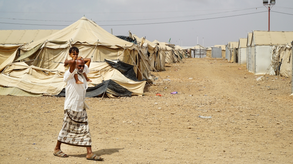 The Markazi refugee camp can hold up to 5,000 people, but over 70 percent of the Yemenis who once resided here have left [Faisal Edroos/Al Jazeera] 