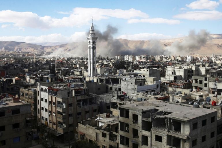 Ghouta burning Reuters