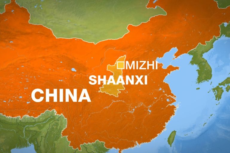 Map of Mizhi county in Shaanxi province, China [Al Jazeera]