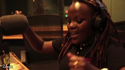 Fiesta Black hopes her music will inspire South Africans to fight back against corruption [Screengrab/Al Jazeera]