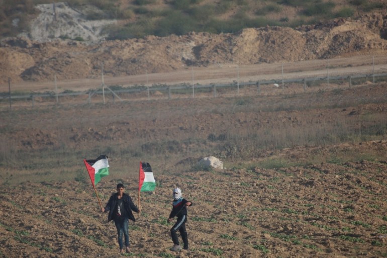 Protest at Gaza-Israel border - [Anadolu]