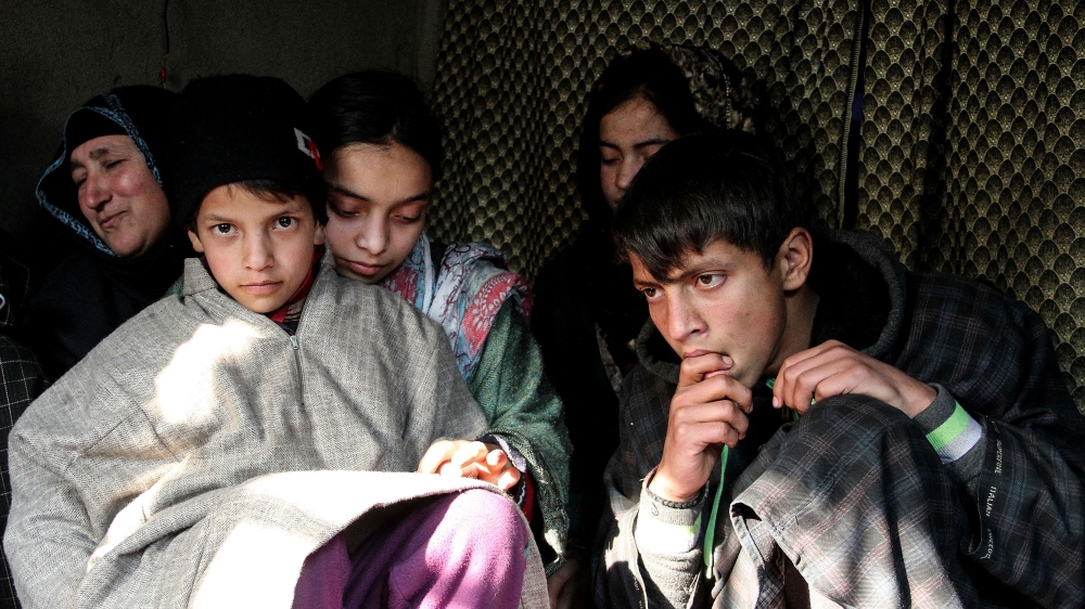 Orphaned children of Koul family in their house in Levdoora [Sameer Mushtaq/Al Jazeera]