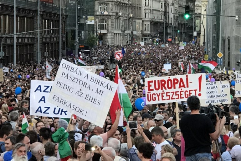 Anti-government protest in Budapest