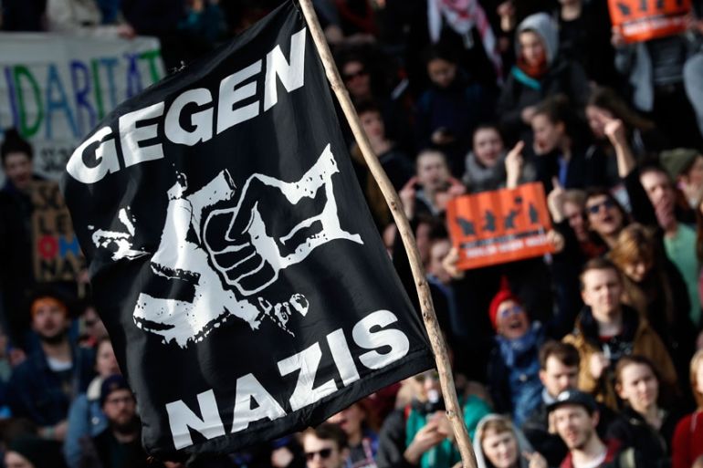 Germany anti-fascist protest