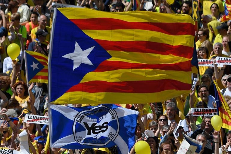 Catalan leaders have accused the Spanish government of being behind the illegal operation [File: Lluis Gene/AFP]