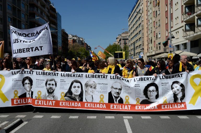 Catalonia protest April 15