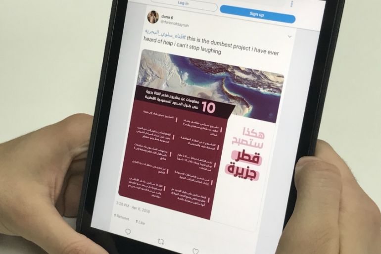 Twitter mocks Saudi plans to turn Qatar into an ''island''