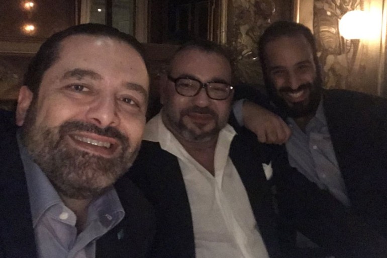 Super selfie Saad Hariri, MBS, King Mohammed VI