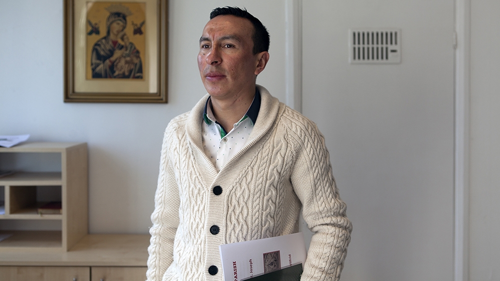 Fredy Celis fled Colombia out of fear the ELN would target his family [Rich Wiles/Al Jazeera]