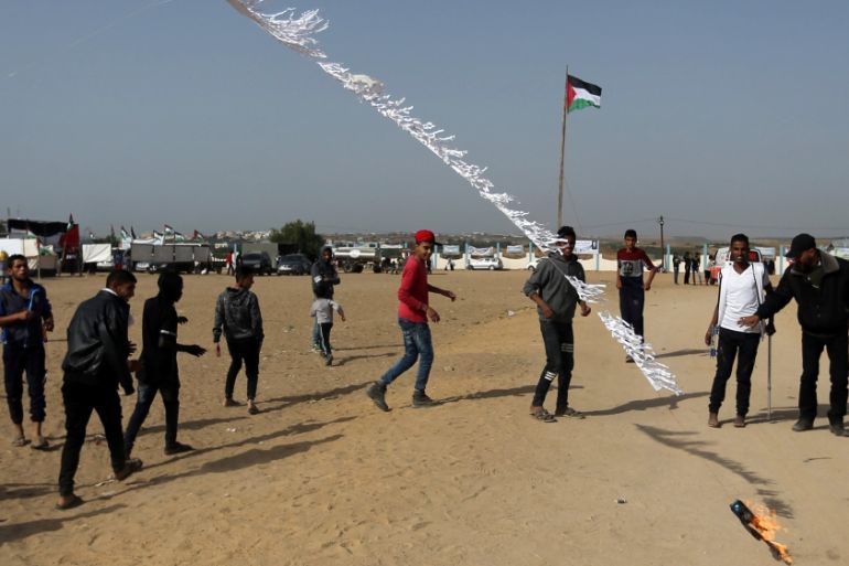 Kite fire Palestine