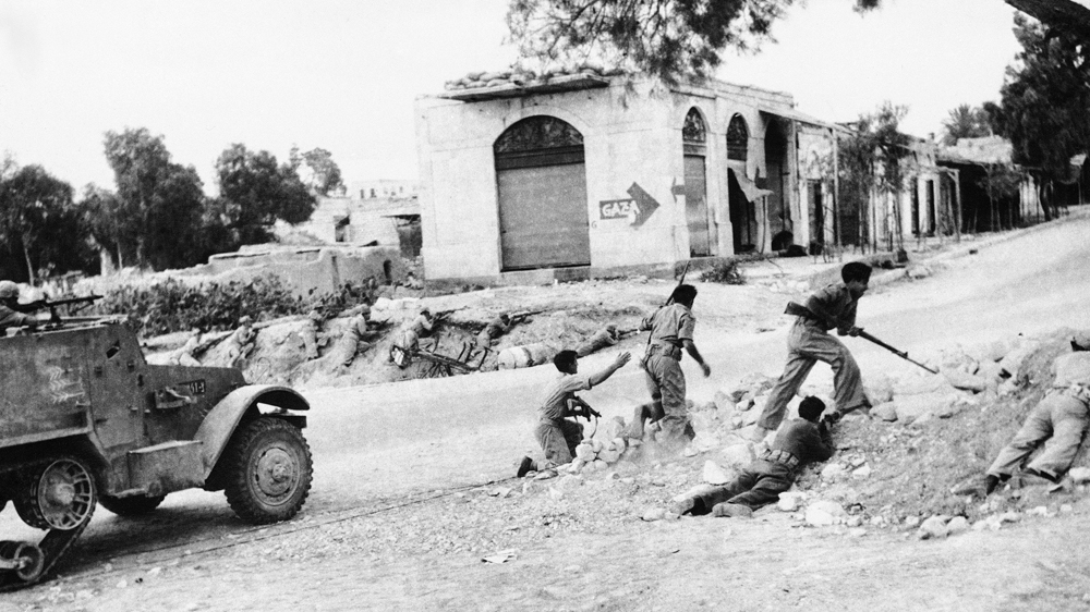 A detachment of Jewish soldiers attacks a small village in the Negev area in 1949 [AP]