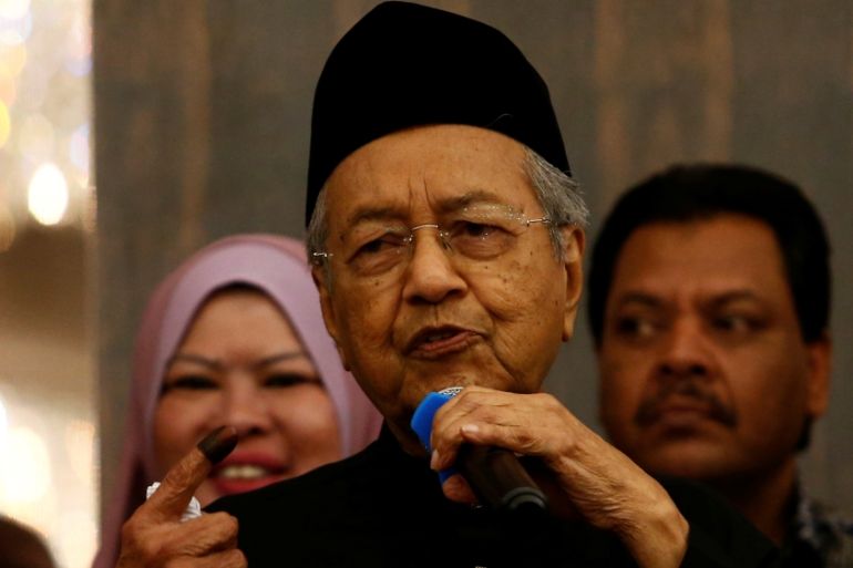New Malaysia’s Prime Minister Mahathir Mohamad speaks during a news conference in Kuala Lumpur,