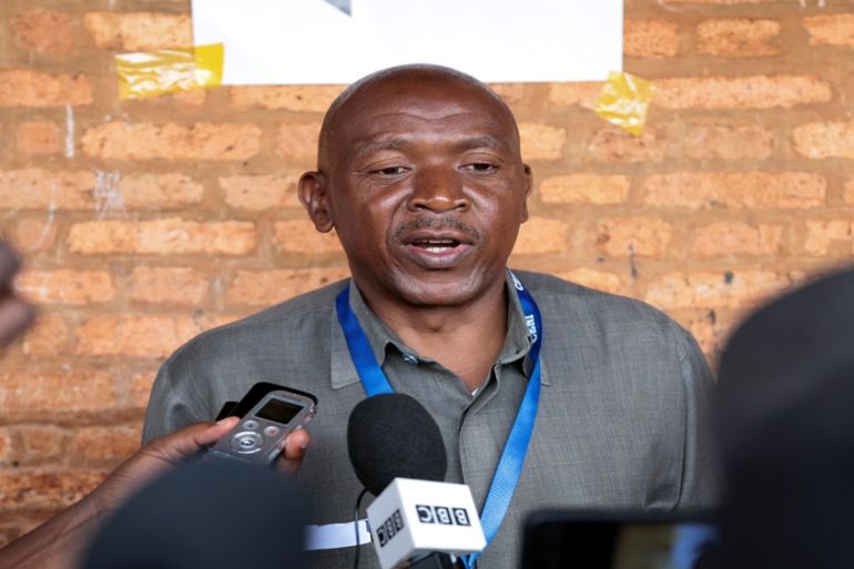 urundi''s opposition leader and deputy speaker in parliament Agathon Rwasa, addresses the media after casting his ballot at a polling centre in Kiremba in Burundi May 17 2018[Evrard Ngendakum/Reuters]