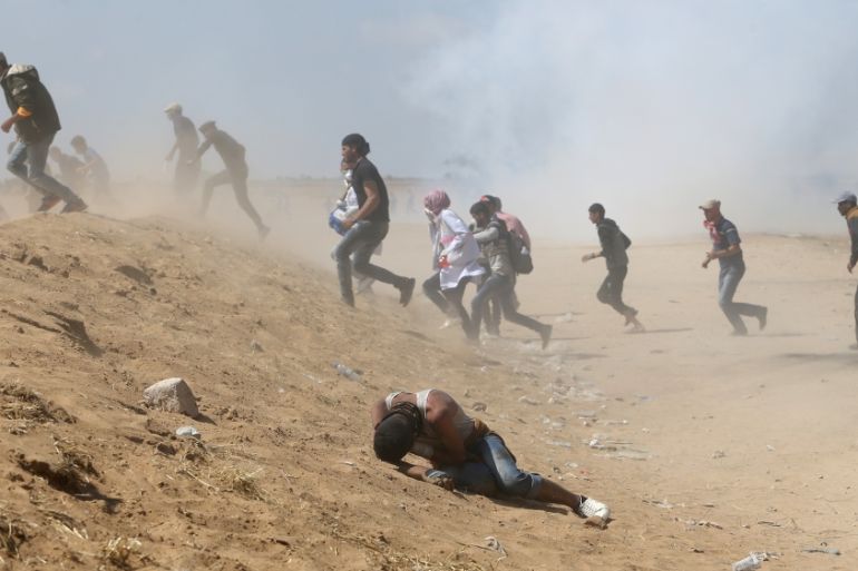 Palestine - attacks on protesters Reuters