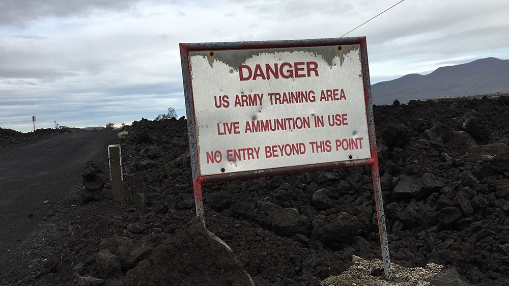 Pohakuloa Training Area has seen live-fire training since World War II [Jon Letman/Al Jazeera]
