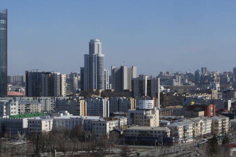 A general view shows the city of Yekaterinburg