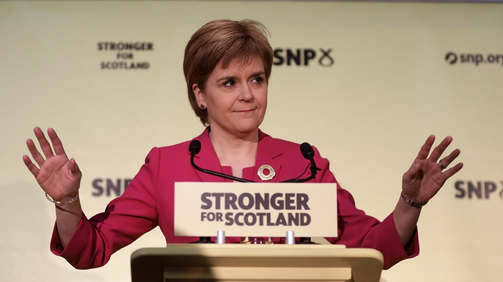 Nicola Sturgeon says the SNP has a mandate to call a second independence referendum following the Brexit vote [Graham Stuart/Reuters]