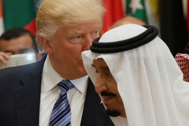Trump and Saudi Arabia''s King Salman attend the Arab Islamic American Summit in Riyadh