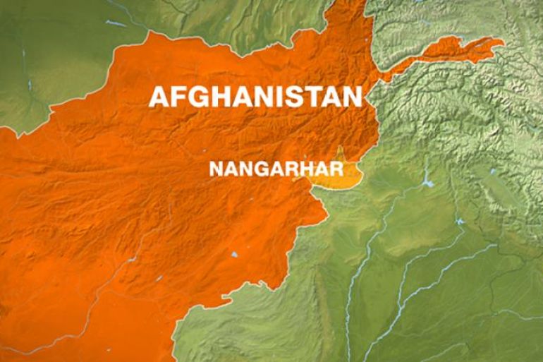 Map showing Nangarhar province in eastern Afghanistan