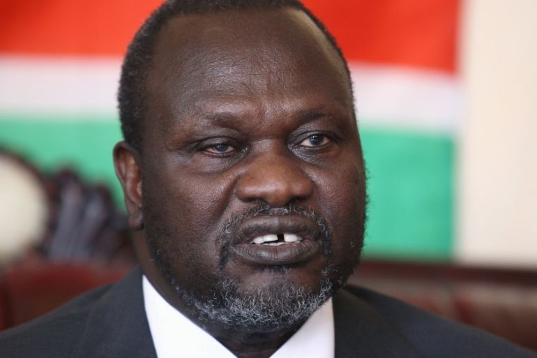Machar addresses a news conference in Ethiopia''s capital Addis Ababa