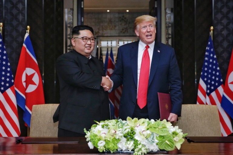 U.S. President Trump meets North Korean Leader Kim Jong-un In Singapore - Anadolu