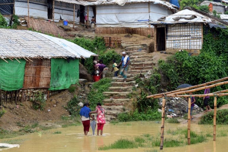 The Chakmarkul refugee camp is seen after a storm, in Cox''s Bazar