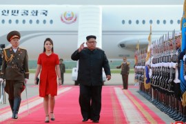 North Korean leader Kim Jong Un is seen during his visit in Beijing