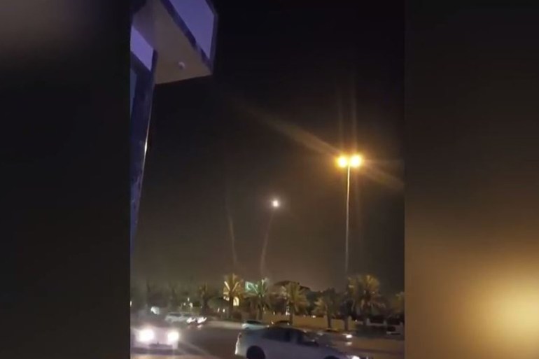Saudi, Riyadh - missile intercepted