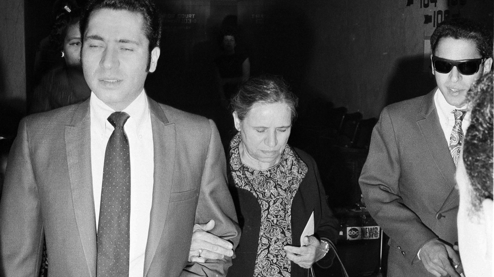 Two sons, Munir and Adel, accompany Mary Sirhan to a session of the trial of Sirhan Sirhan in Los Angeles for the murder of Robert F Kennedy on January 8, 1969 [File photo: David F Smith/AP]