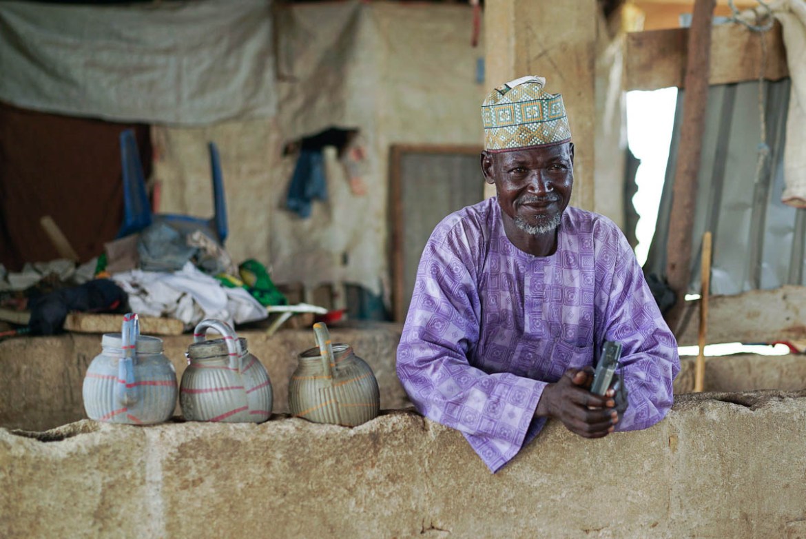 Habiba ha been married to her husband for nearly forty years. “When you love each other, that’s it, it’s destined. We got married.” To help support the family in Maiduguri, he works as a mechanic whil