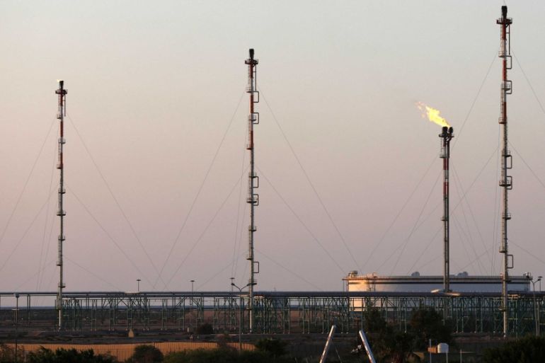 A view shows Mellitah oil and gas plant near Zuwarah