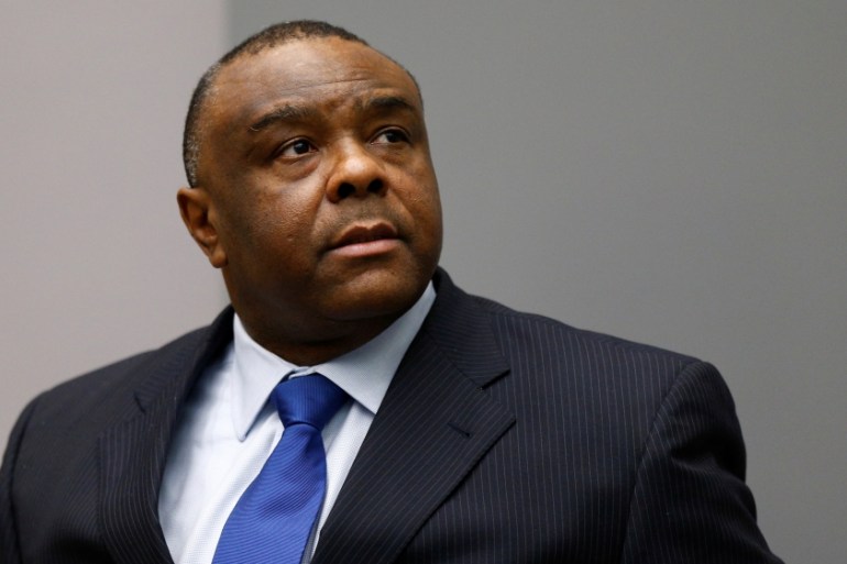 Jean-Pierre Bemba Gombo of the Democratic Republic of the Congo sits in the courtroom of the International Criminal Court (ICC) in The Hague