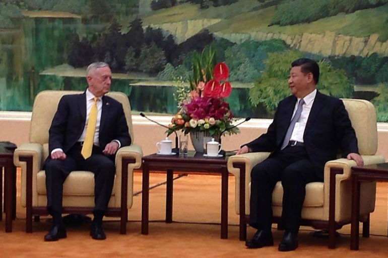 China Xi Jinping Jim Mattis meeting