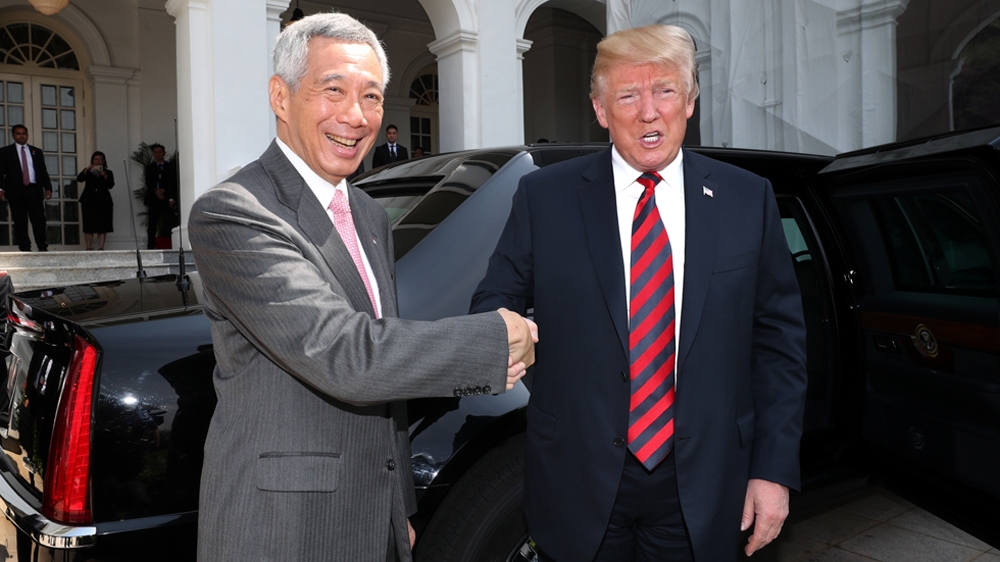 Trump told Singapore Prime Minister Lee over lunch: 'things can work out very nicely' [Ministry of Communications and Information Singapore/The Associated Press]