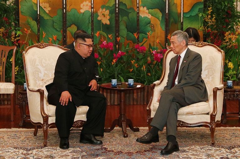 North Korea''s leader Kim Jong Un meets with Singapore''s Prime Minister Lee Hsien Loong a