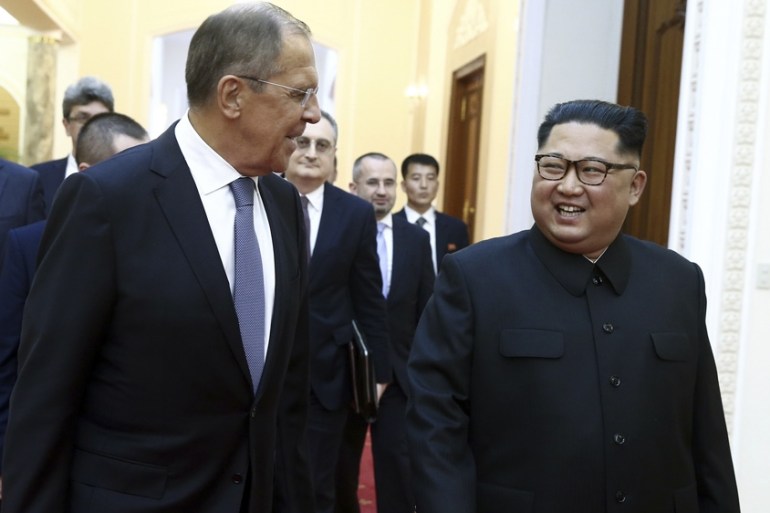 North Korean leader Kim Jong Un, and Russia''s Foreign Minister Sergei Lavrov