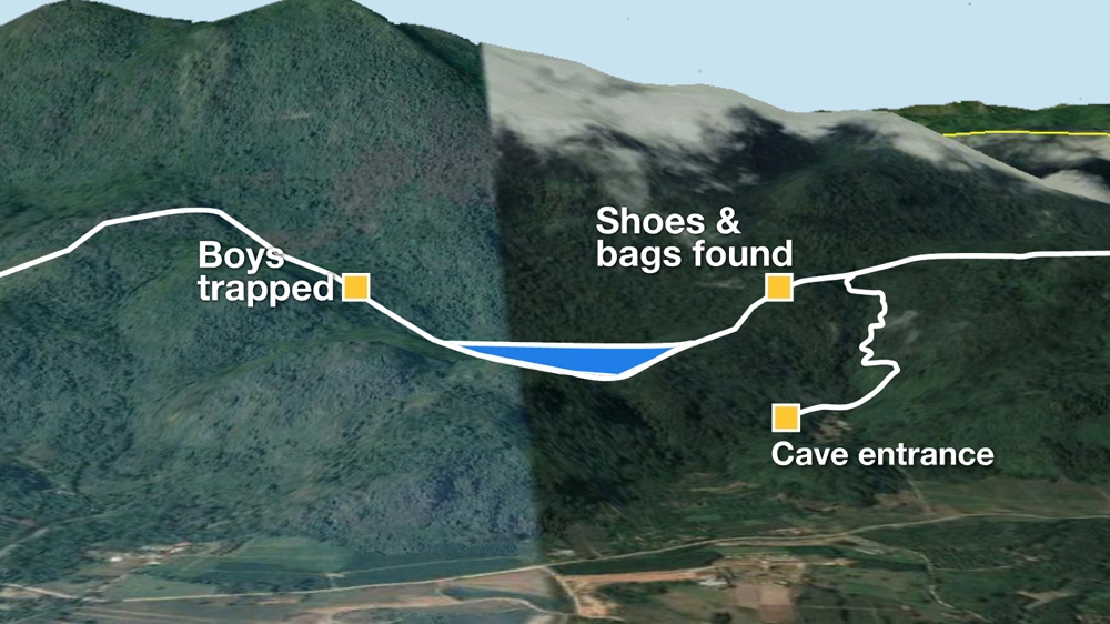 



Narrow corridors make the 10km Tham Luang cave system difficult to navigate [Al Jazeera]



Narrow corridors make the 10km Tham Luang cave system difficult to navigate [Al Jazeera]