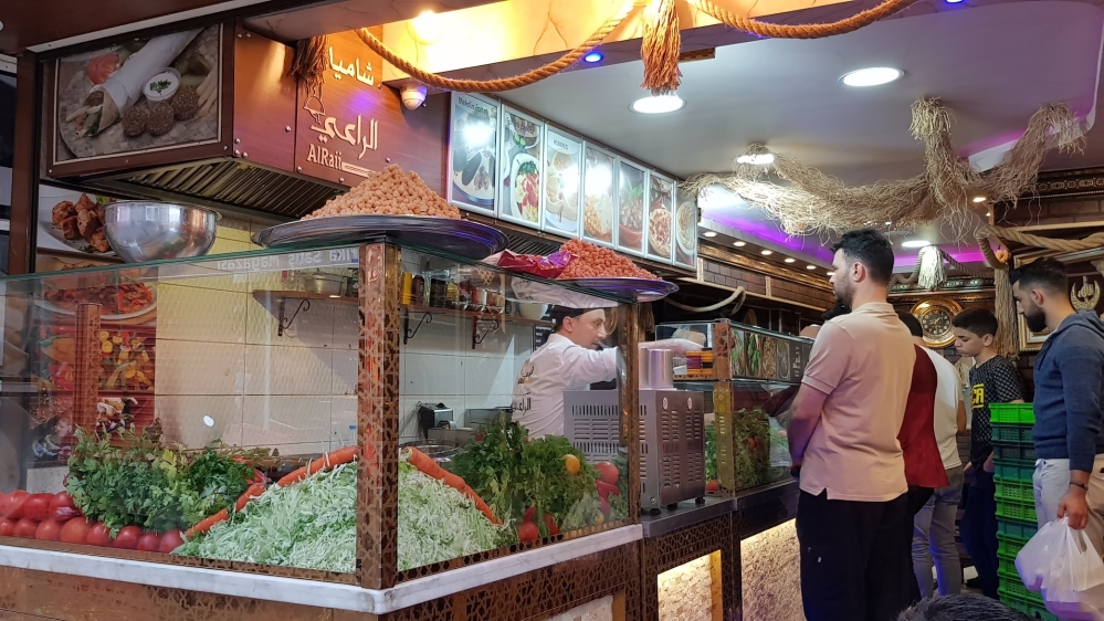 A Syrian falafel restaurant in the area [Umut Uras/Al Jazeera]