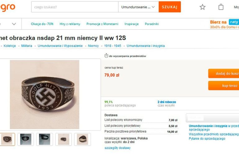 Nazi-inspired jewellery, trinkets wiped from auction site