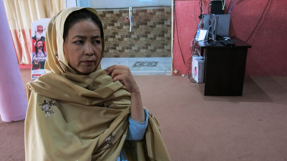 Hameeda Hazara, a rights activist and election candidate, says she feels 'despair' that the ASWJ is allowed to run in the elections [Asad Hashim/Al Jazeera]