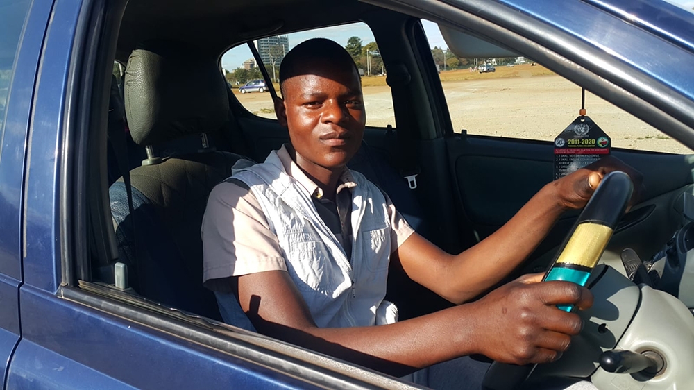 Astor Chingwa, an unemployed youth, hopes this election brings change [Hamza Mohamed/Al Jazeera]