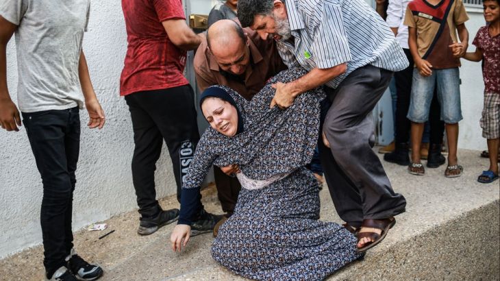 Amir al-Nimri''s mother - Israeli air raids on Gaza, July 14, 2018