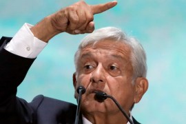 Mexico''s next President Andres Manuel Lopez Obrador addresses supporters, in Mexico City