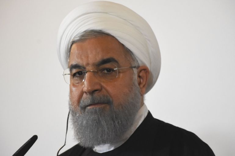 Iranian President Hassan Rouhani in Austria