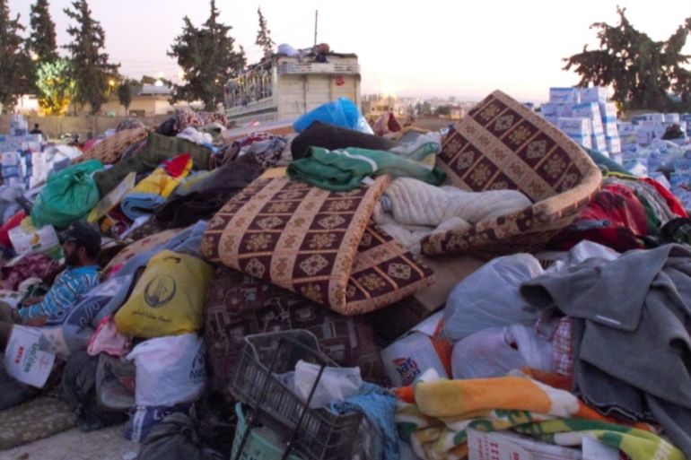 Al-Ramtha, Jordan - donations for displaced Syrians