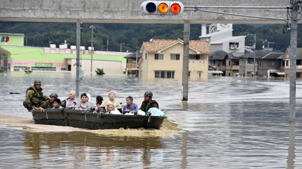 Emergency warnings for severe rain remained in effect for three prefectures [Kyodo via Reuters]