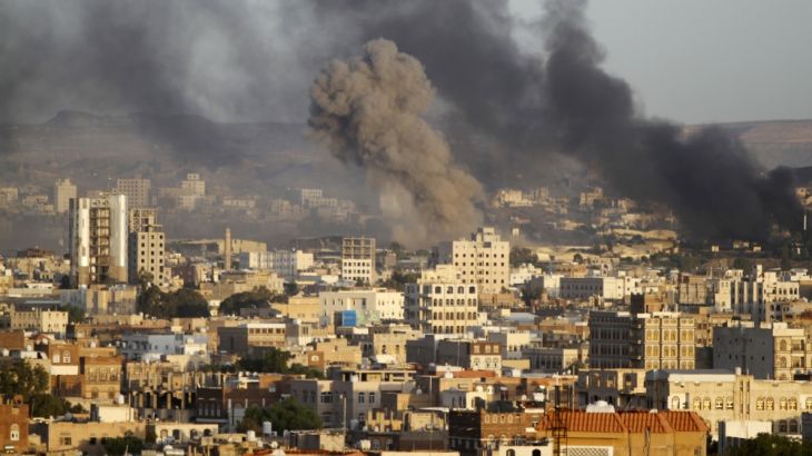 File: Saudi air strike on Yemen''s capital Sanaa