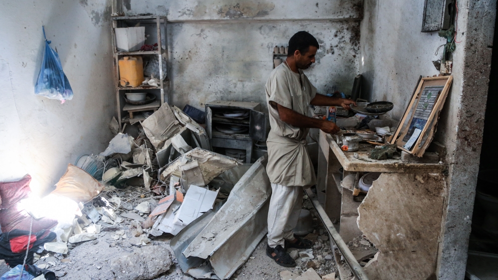 The Abu Khmash home hours after the Israeli attack [Hosam Salem/Al Jazeera]