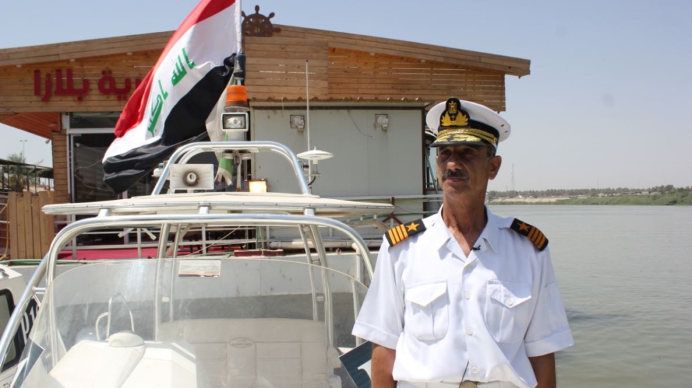 Captain Qassim Nassri, a river boat station manager in Jadhriya, says the river taxi services will bring life back to the Tigris [Arwa Ibrahim/Al Jazeera]